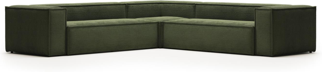 Hjørnesofa Kave Home Blok  -sofa 320x320 Cm Grøn Stof