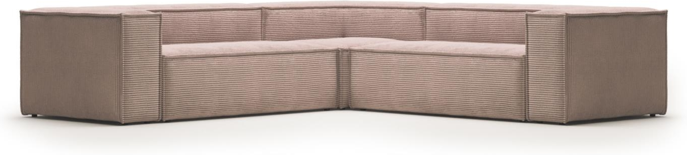 Hjørnesofa Kave Home Blok Lyserød  -personers Modulsofa   Vintage Nordisk Moderne Design