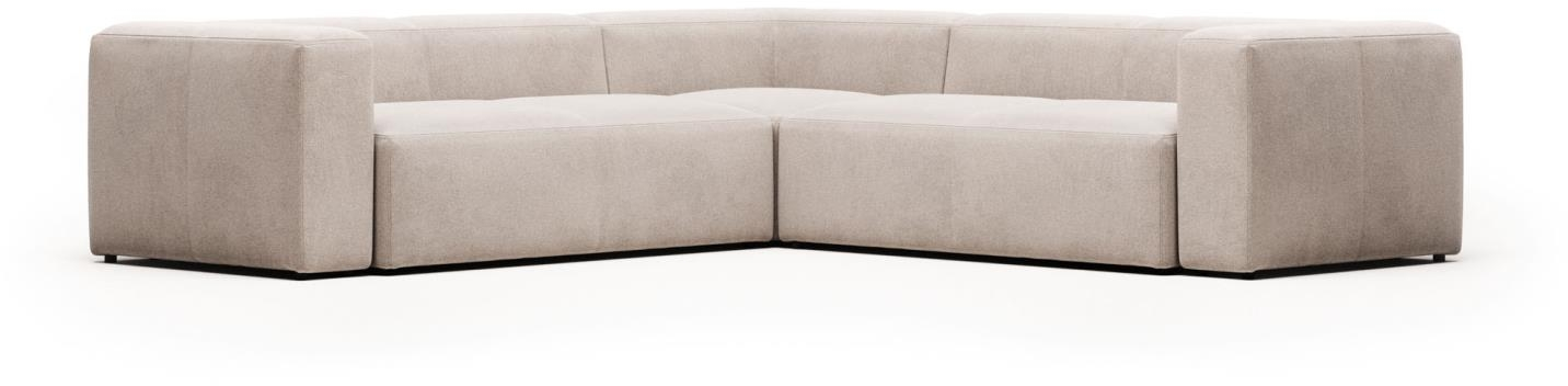 Hjørnesofa Kave Home Blok 290x290 Cm Beige Stof Nordisk Design