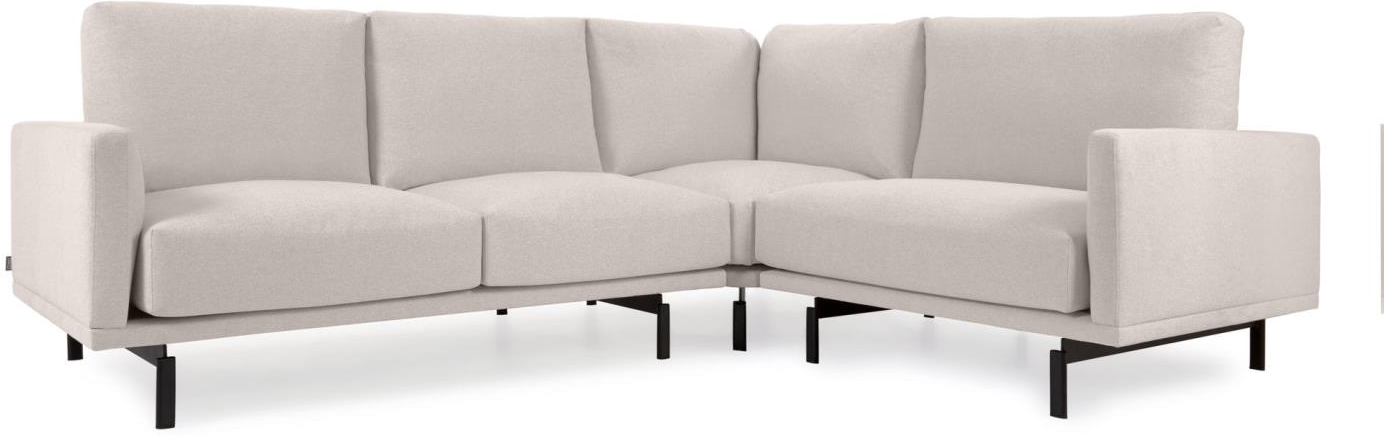 Hjørnesofa Kave Home Galene Beige Polstret Nordisk Design   Genbrugs-pet Med Aftagelige Betræk H94ã B267ã L207 Cm