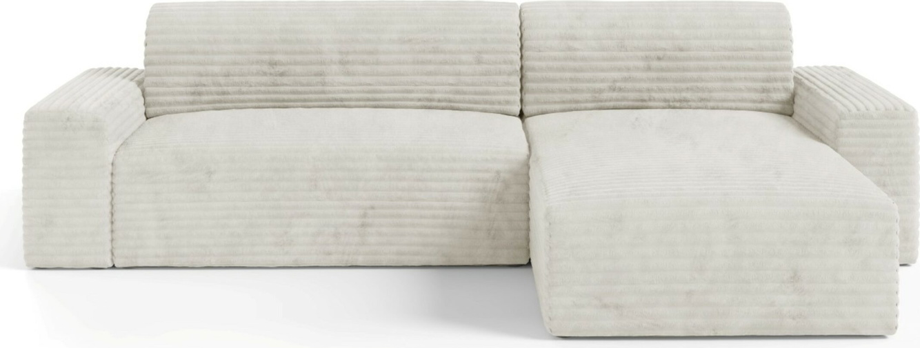 Hjørnesofa Maison Vellé Calira Loungesofa Tilia   Corduroy Stof 300x185 Cm Sovefunktion Sengelinnedskasse Universel Vendbar
