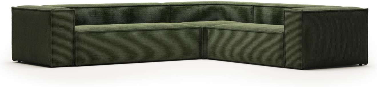 Hjørnesofa Modulsofa Kave Home Blok   Grønt Corduroystof H69x290 320 Cm