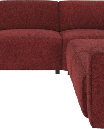 Hjørnesofa Rowico Willard   Anna   Rød Polyester  Fsc-mix Ramme  Nozag-fjedre   Hr-koldskum