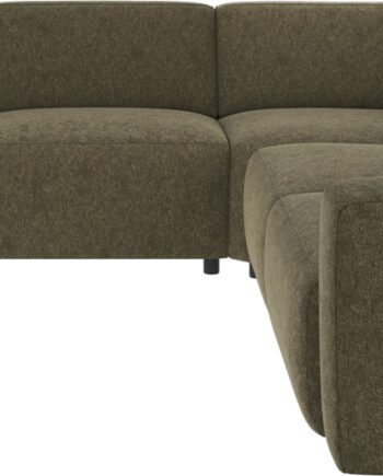 Hjørnesofa Rowico Willard Modulopbygget Med Zigzag-fjedre   Dybgrøn Brenda 77 100  Polyester Nordisk Design H70xb297xd297 Cm