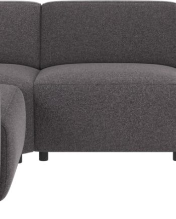 Hjørnesofa Rowico Willard Mørkegråt Brenda 18-stof Modulsofa Med Skandinavisk Minimalistisk Design