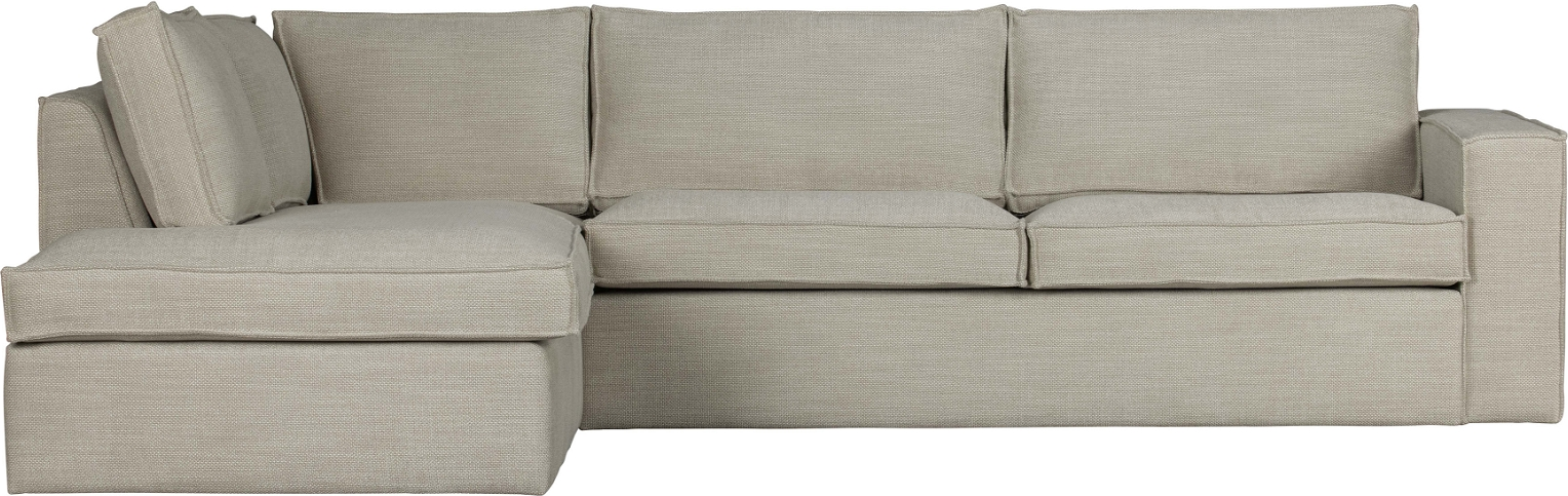 Hjørnesofa Venstrevendt Woood Freddie Natur   Polyester Bouclé  197x283x90 Cm