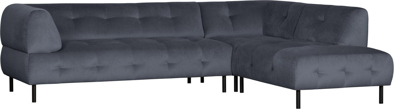 Hjørnesofa Woood Exclusive Lloyd Højrevendt Grå Loma Fløjl 267x205 Cm