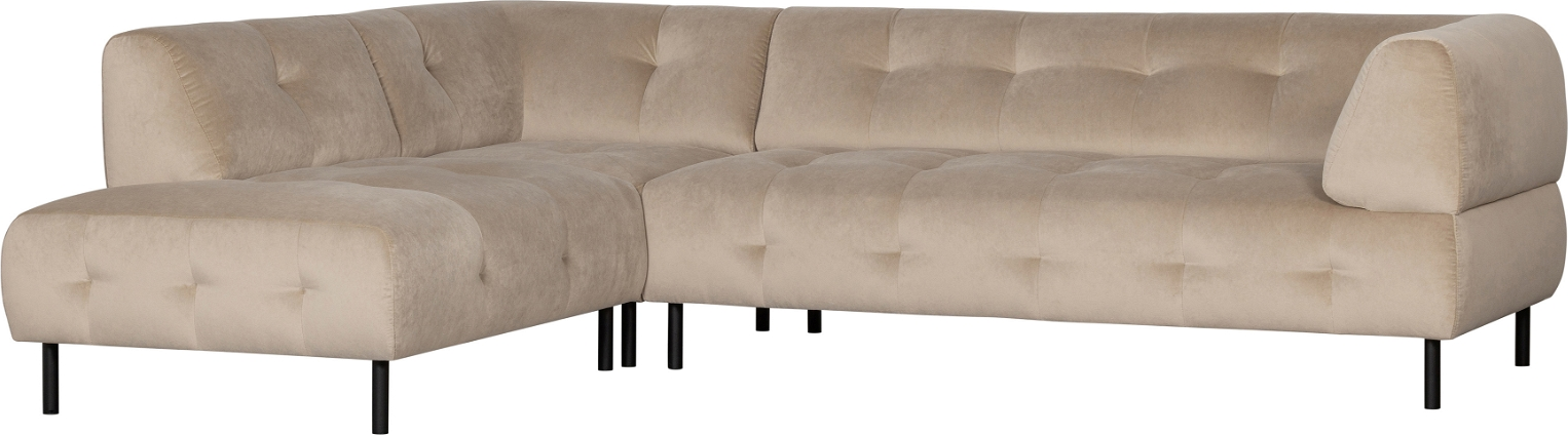 Hjørnesofa Woood Exclusive Lloyd Venstrevendt  Loma Vasket Fløjl Beige  267x205 Cm
