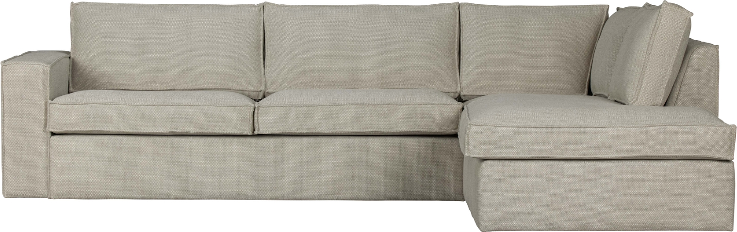 Hjørnesofa Woood Freddie Højrevendt   Bouclé Polyester Natur 90ã 283ã 197 Cm