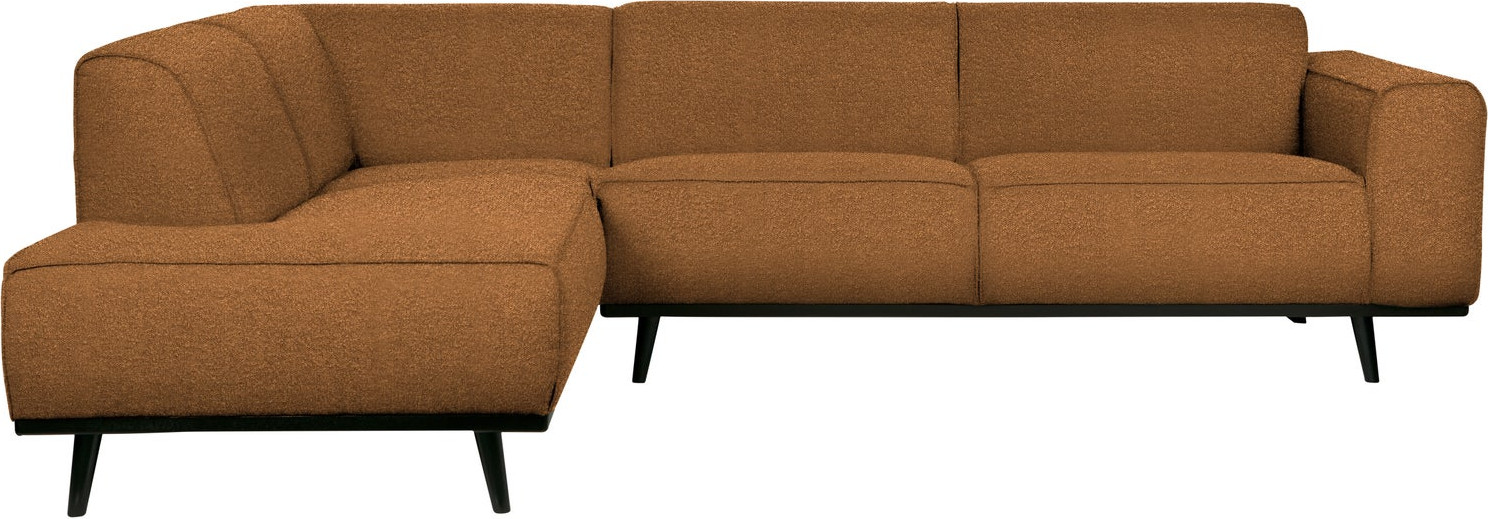 Hjørnesofa Woood Statement Bouclé-betræk Rødbrun Venstrevendt Chaiselong H77ã B274ã D210 Cm