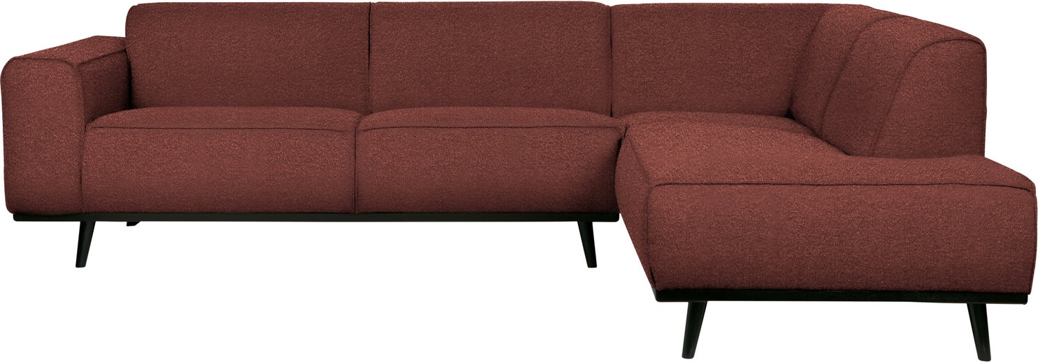 Hjørnesofa Woood Statement Højrevendt Kastanjebrun Bouclé 274x210 Cm