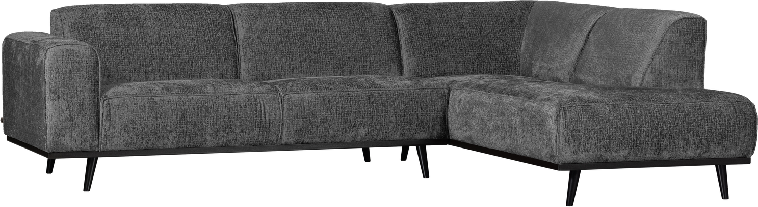 Hjørnesofa Woood Statement Højrevendt 274 210 Cm Grå Mountain Strukturvelour