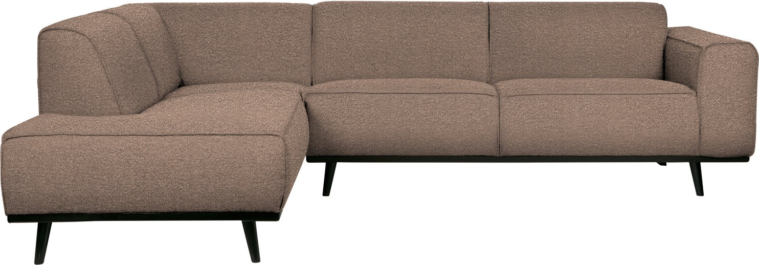 Hjørnesofa Woood Statement Venstrevendt Chaiselong 274x210 Cm Bouclé Nougat