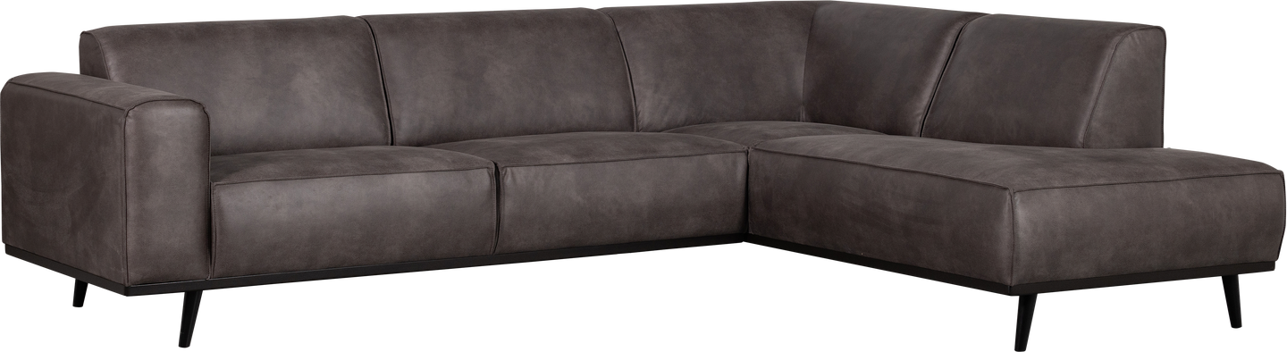 Højrevendt Hjørnesofa Woood Statement Antracit Læderlook 274x210 Cm
