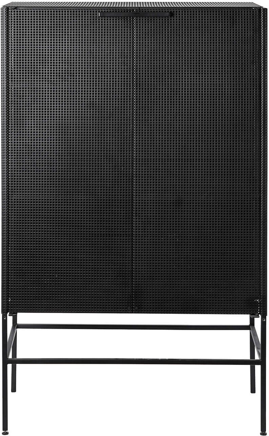 Højskab Kristina Dam Grid   Sort Stål H131x45x76 Cm Opbevaringsskab