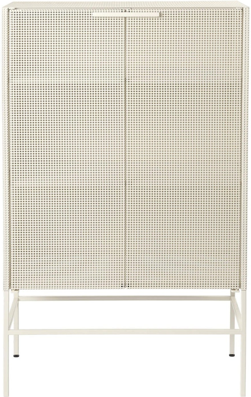Højskab Og Vitrineskab Kristina Dam Grid  Beige Perforeret Stål  131ã 54ã 76 Cm