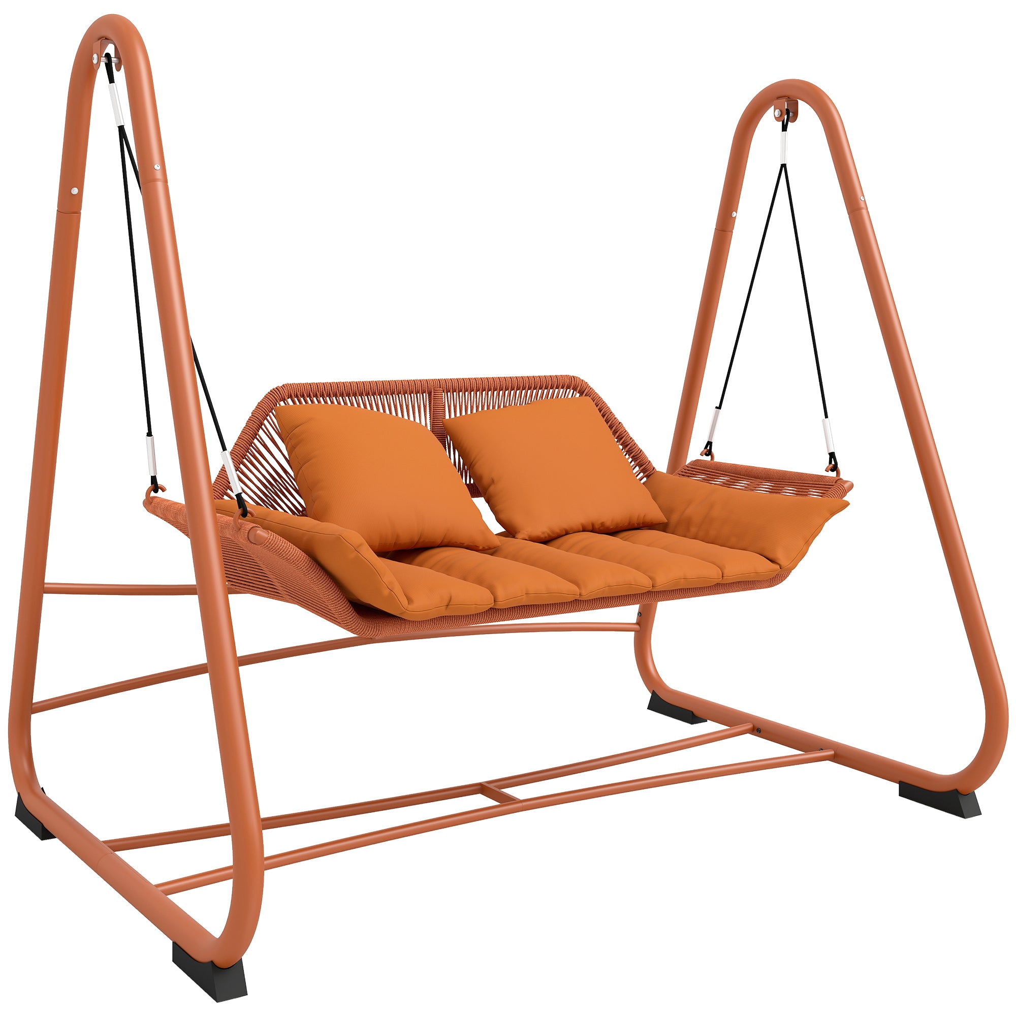 Hollywood Gynge Havegynge Med Hynder Stel Til Haven Balkon 174 120 162 Cm Metal Terrakotta