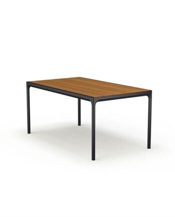 Houe Four Havebord 160x90 Cm Bambus Black  : Erling Christensen Møbler