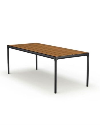 Houe Four Havebord 210x90 Cm Bambus Black  : Erling Christensen Møbler