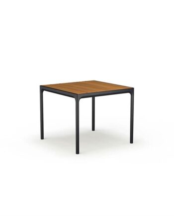 Houe Four Havebord 90x90 Cm Bambus Black  : Erling Christensen Møbler