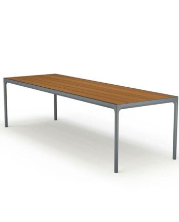 Houe Four Havebord 270x90 Cm Bambus Dark Grey  : Erling Christensen Møbler