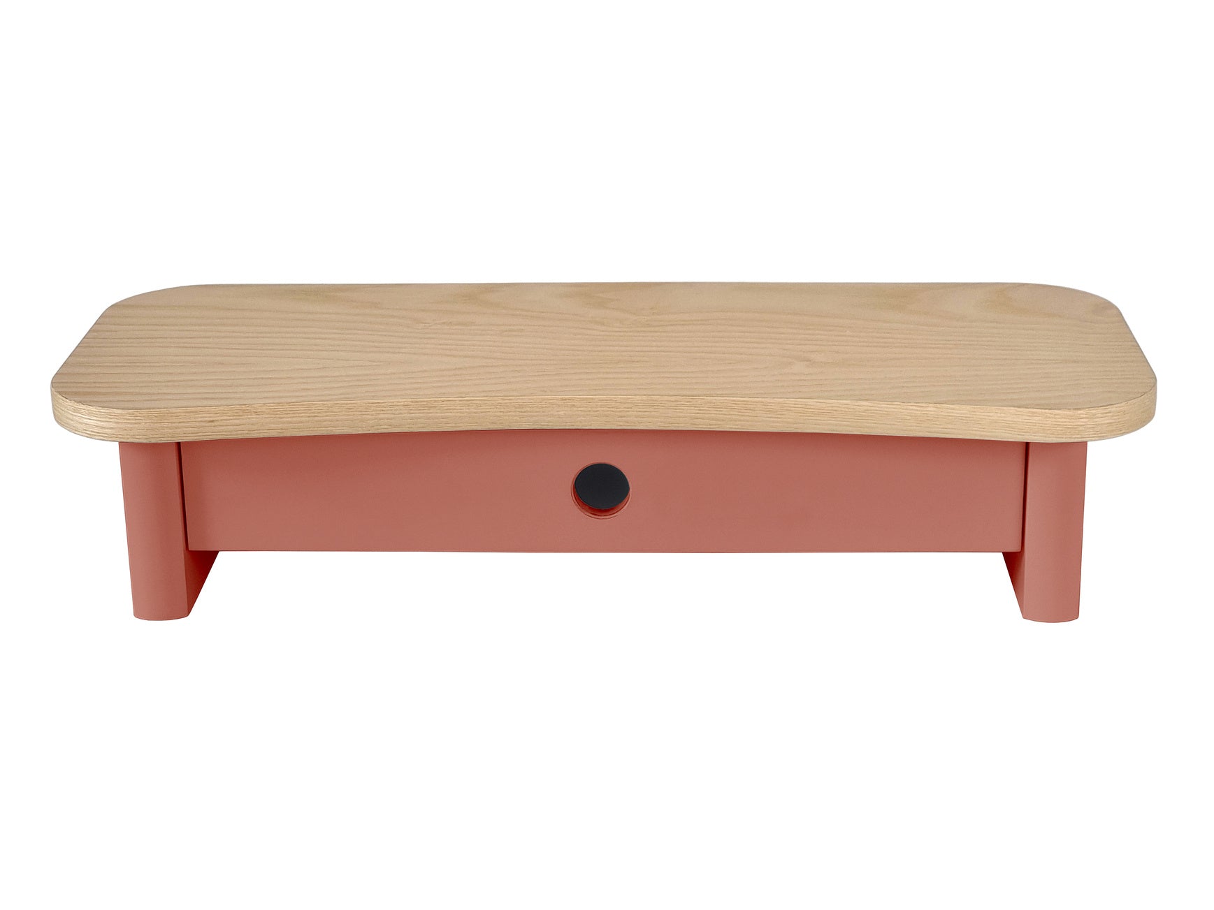 Jubi 60cm Monitorskærmstativ Med Skuffe Ash Antique Pink