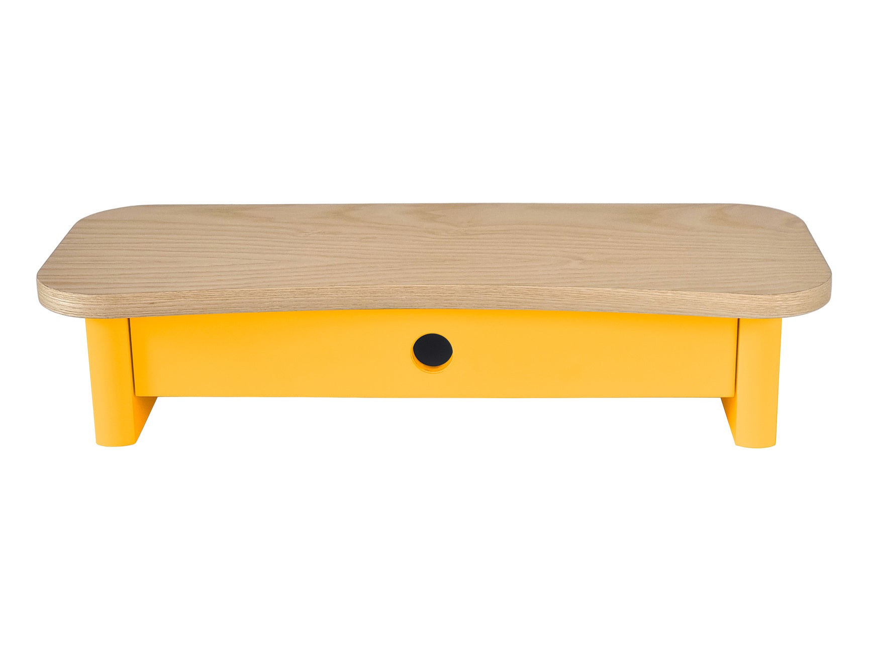 Jubi 60cm Monitorskærmstativ Med Skuffe Ash Broom Yellow