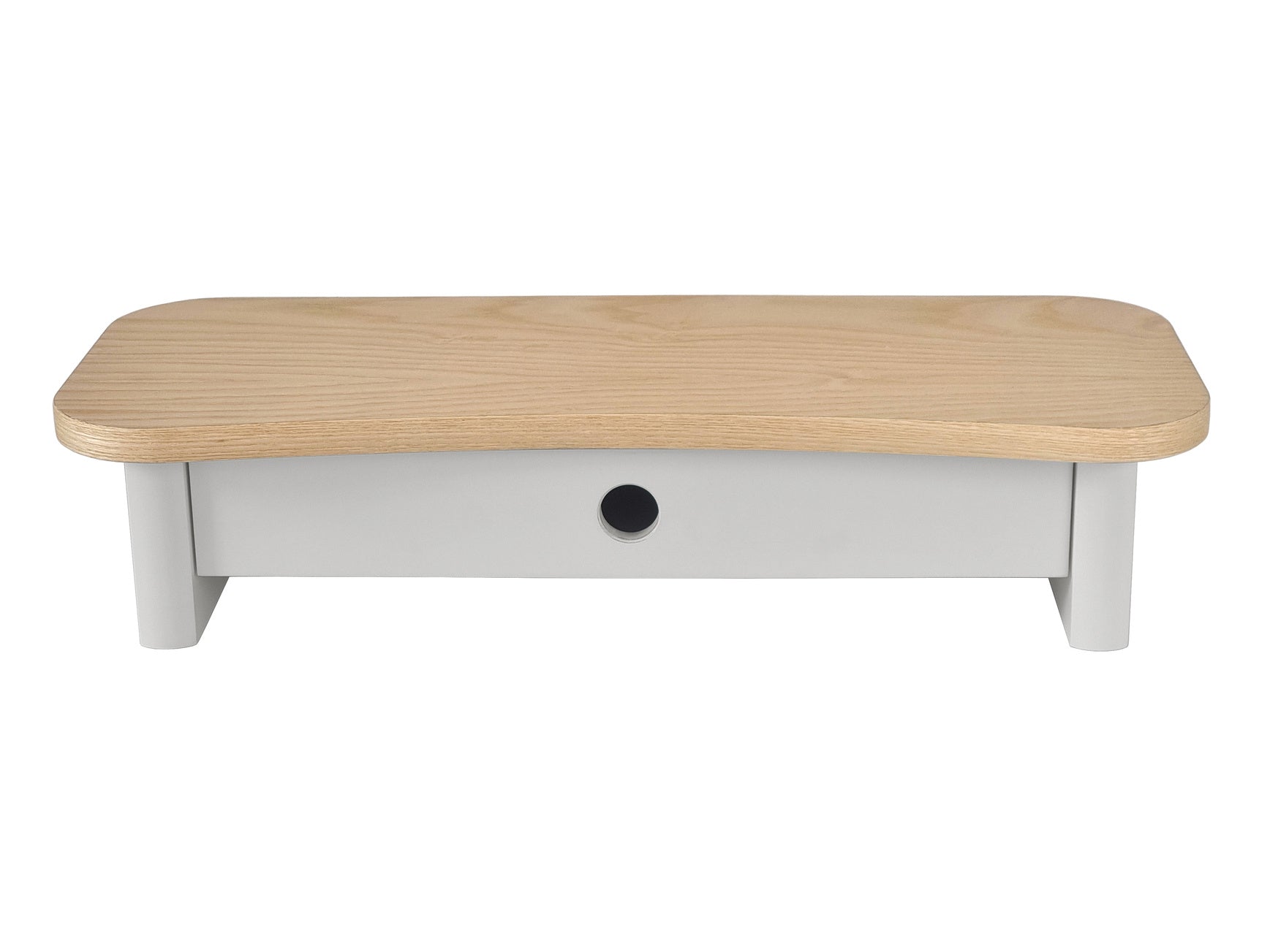 Jubi 60cm Monitorskærmstativ Med Skuffe Ash Pearl Grey