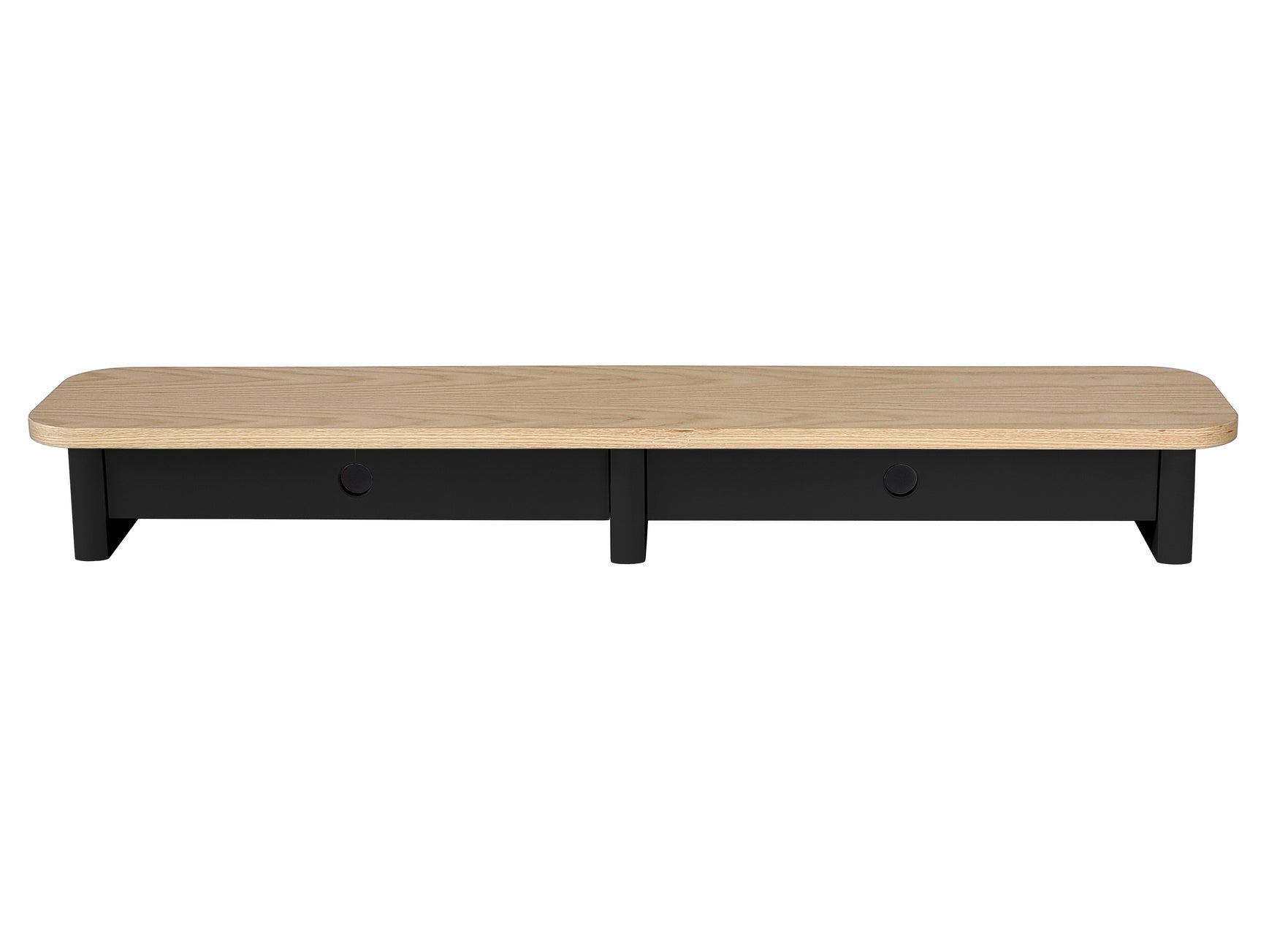 Jubi 109cm Monitorskærmstativ Med Skuffer Ash Black