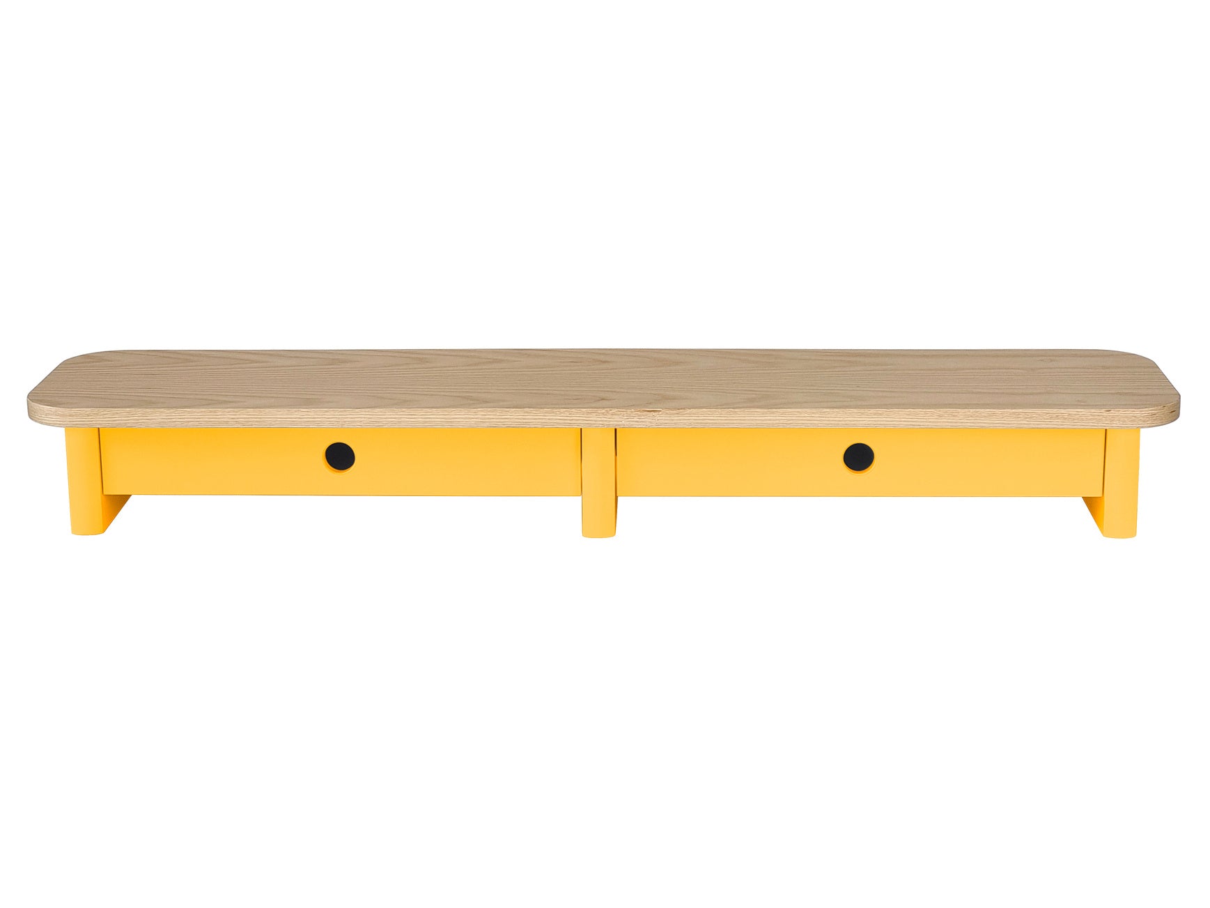 Jubi 109cm Monitorskærmstativ Med Skuffer Ash Broom Yellow