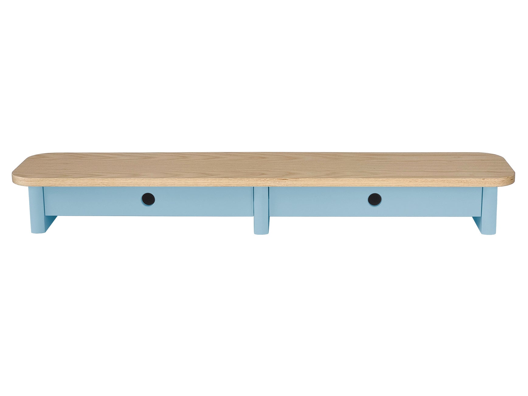 Jubi 109cm Monitorskærmstativ Med Skuffer Ash Gentle Blue