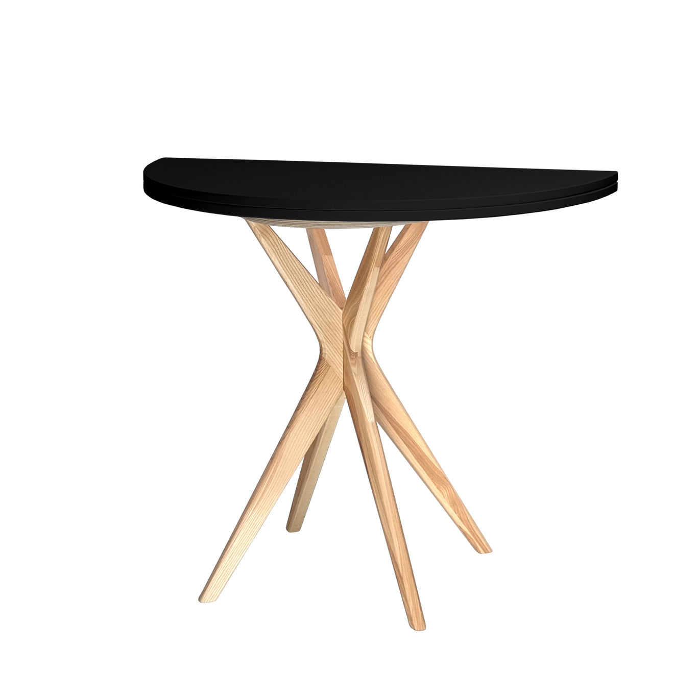Jubi Halvrundt Udtrækkeligt Bord Diam  90cm Black