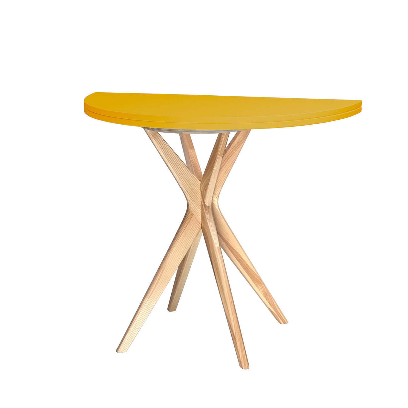 Jubi Halvrundt Udtrækkeligt Bord Diam  90cm Broom Yellow