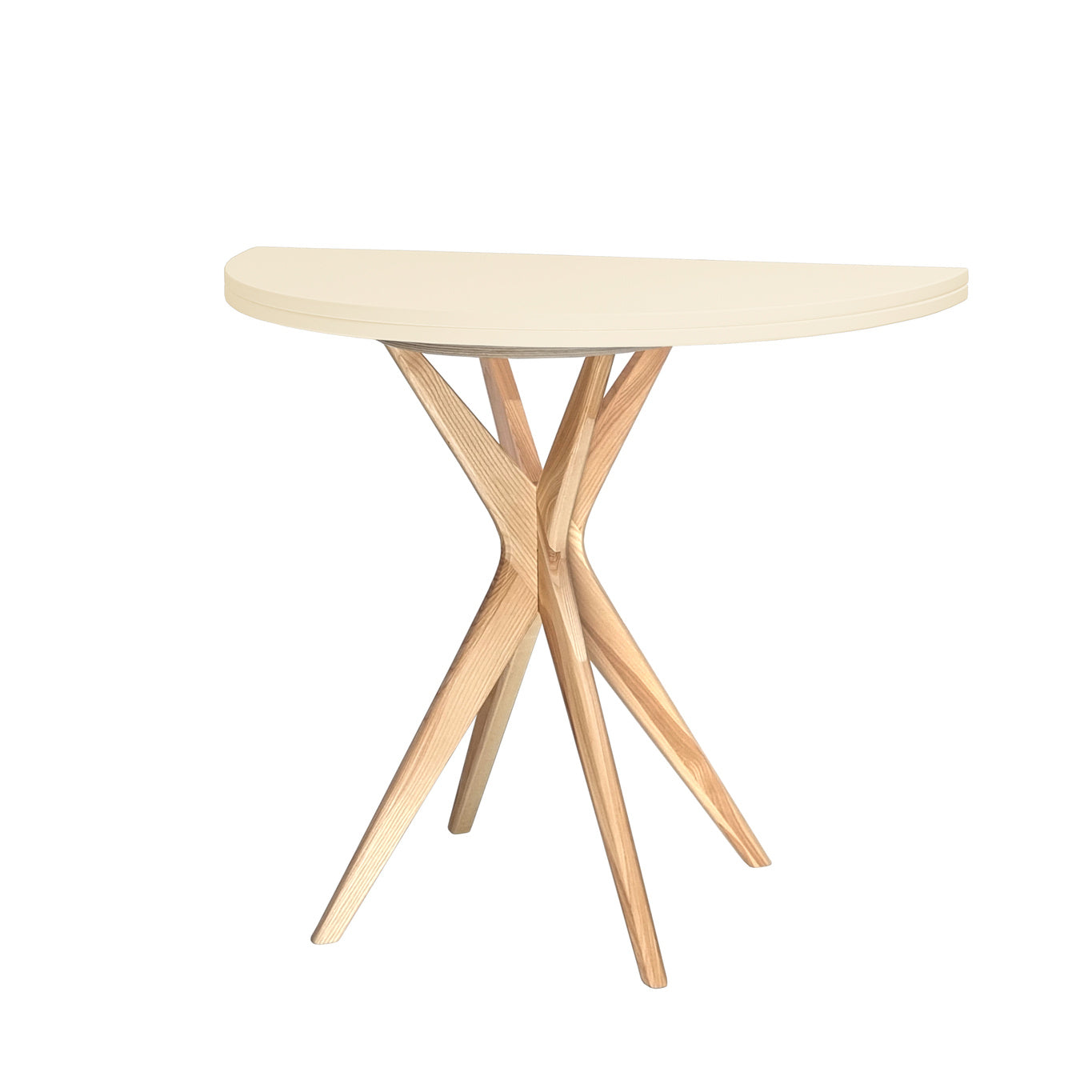 Jubi Halvrundt Udtrækkeligt Bord Diam  90cm Chalk White