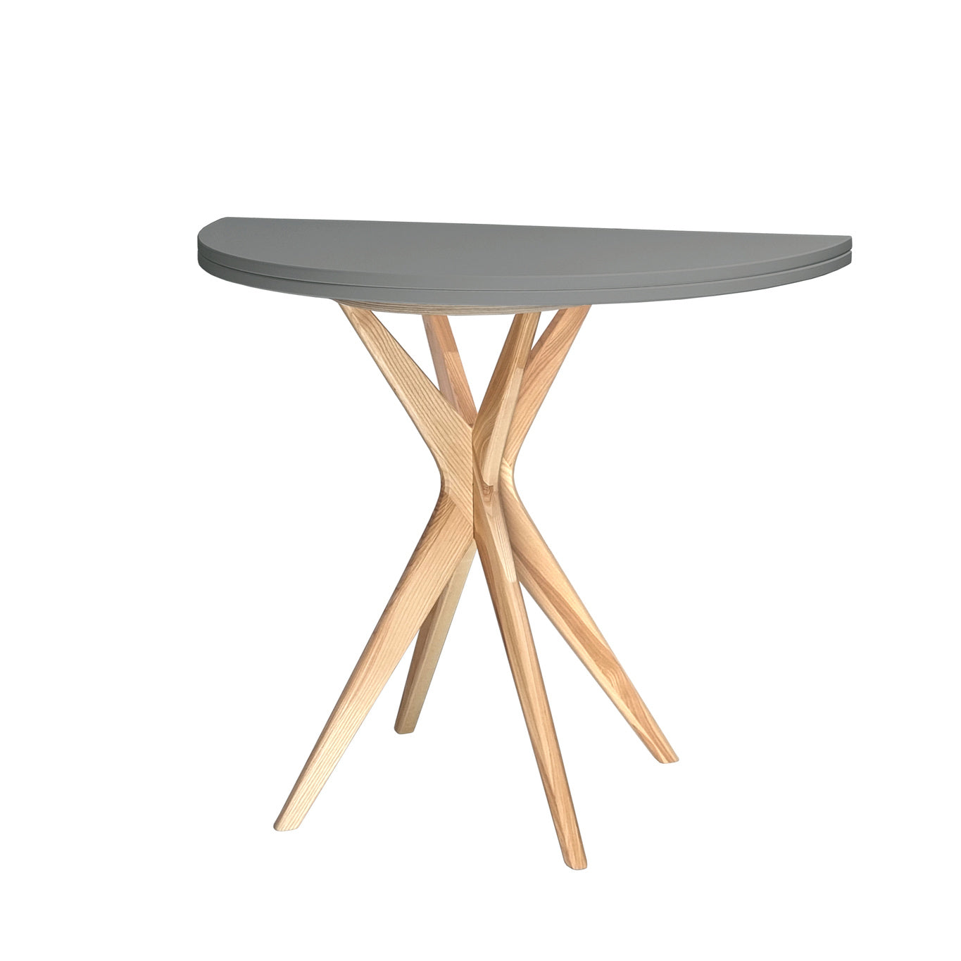Jubi Halvrundt Udtrækkeligt Bord Diam  90cm Concrete Grey