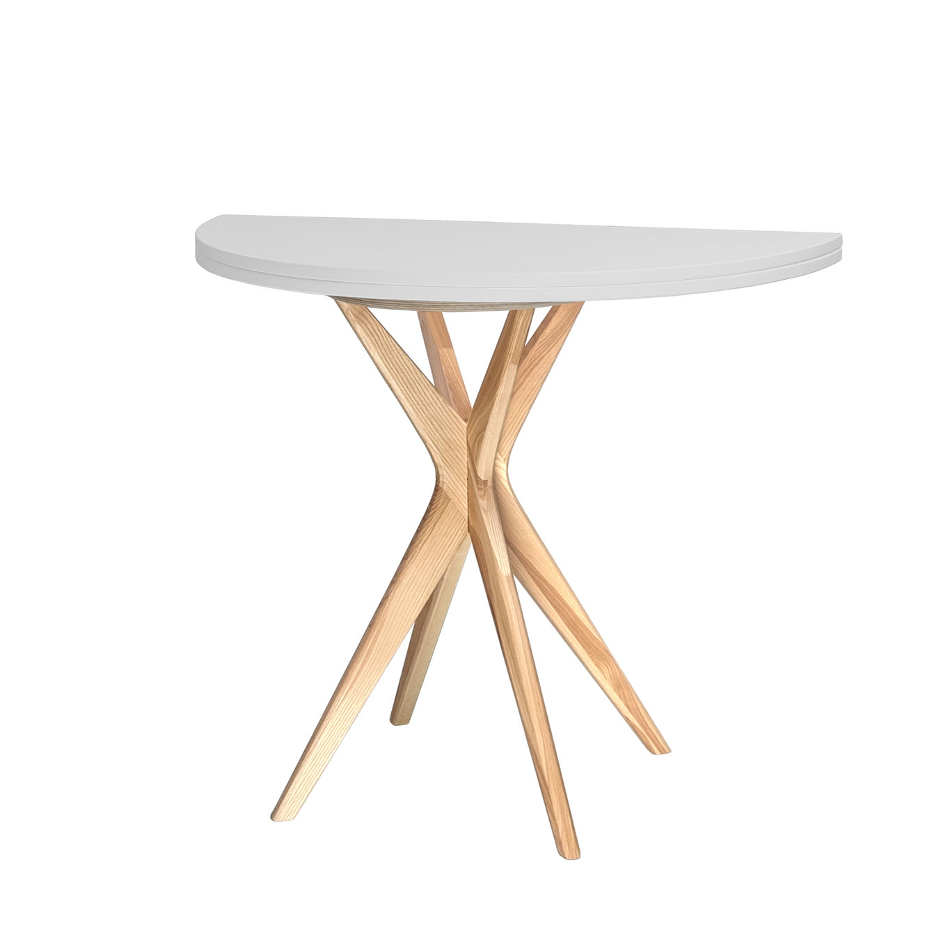 Jubi Halvrundt Udtrækkeligt Bord Diam  90cm Pearl Grey