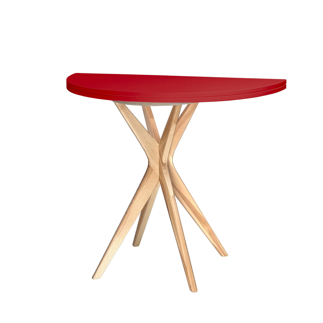 Jubi Halvrundt Udtrækkeligt Bord Diam  90cm Pure Red
