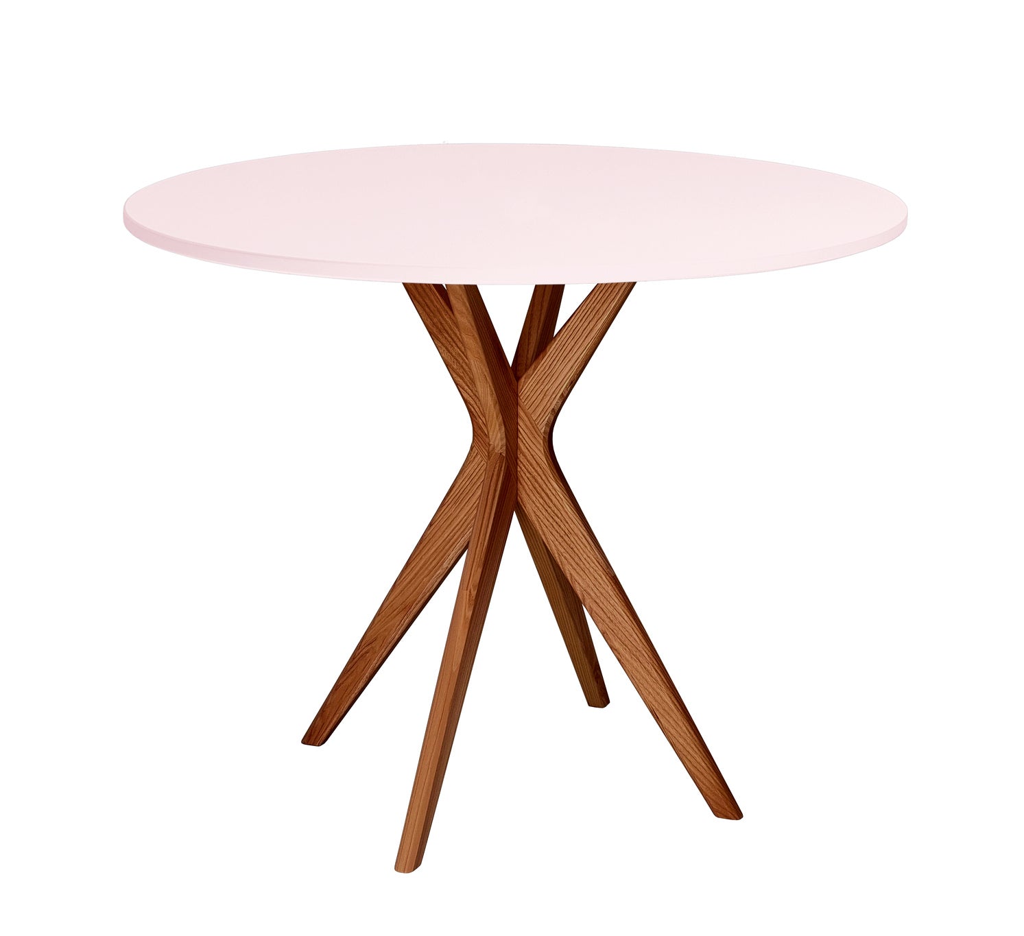Jubi Lille Rundt Spisebord Diam  70cm Oak Powder Pink