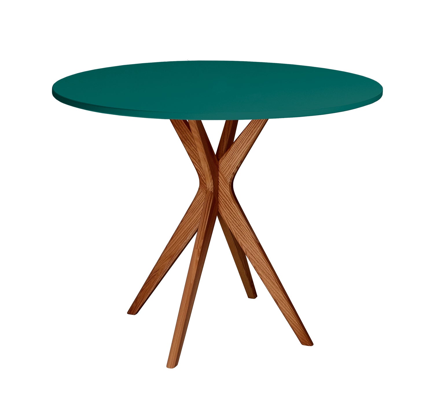 Jubi Lille Rundt Spisebord Diam  70cm Oak Sea Green
