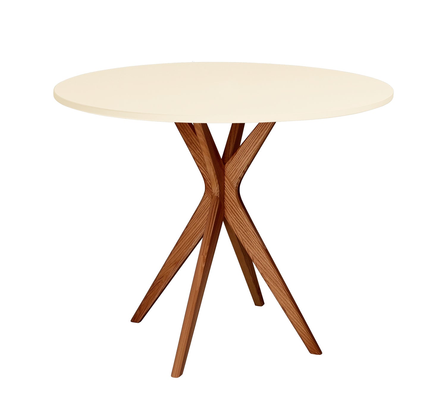 Jubi Rundt Spisebord Diam  80cm Oak Chalk White