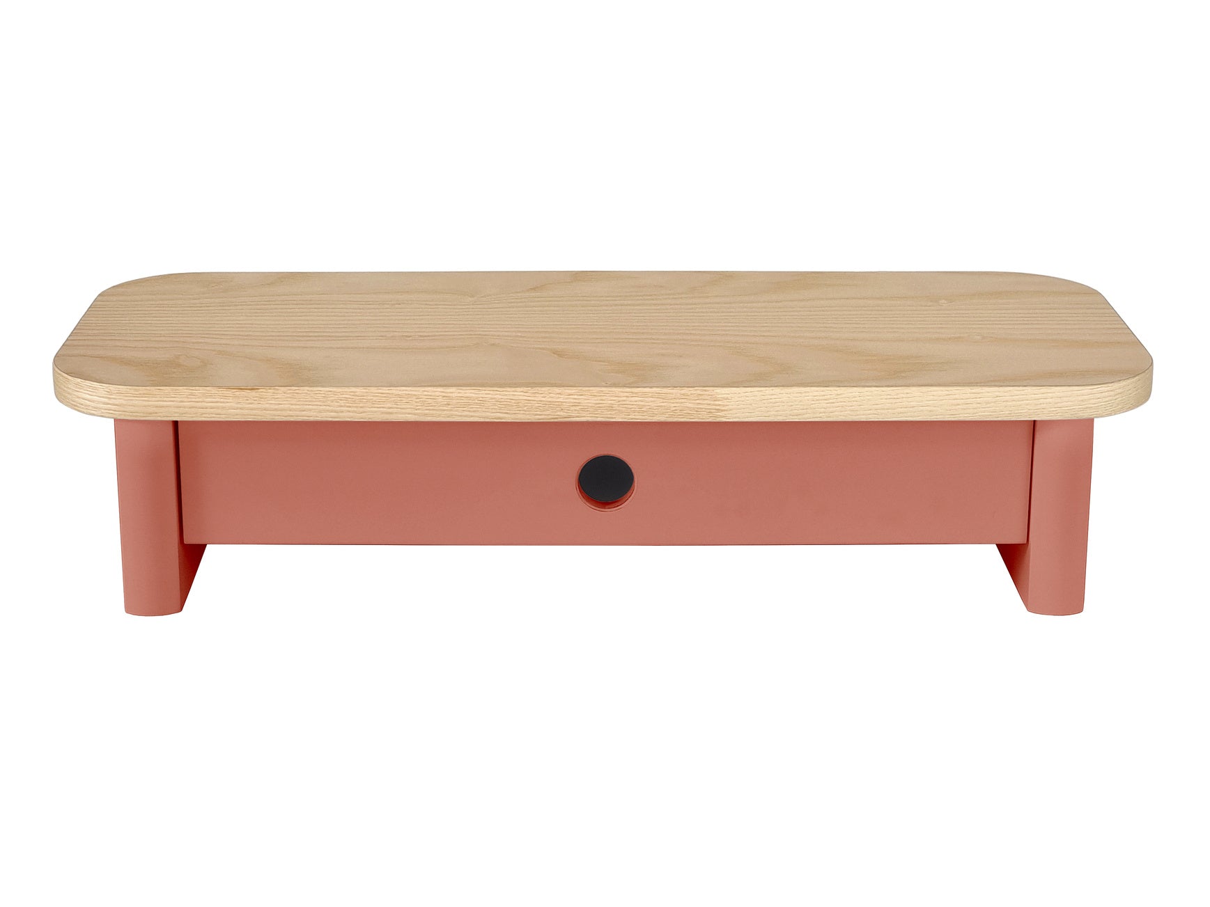 Jubi 60x24cm Monitorskærmstativ Med Skuffe Ash Antique Pink