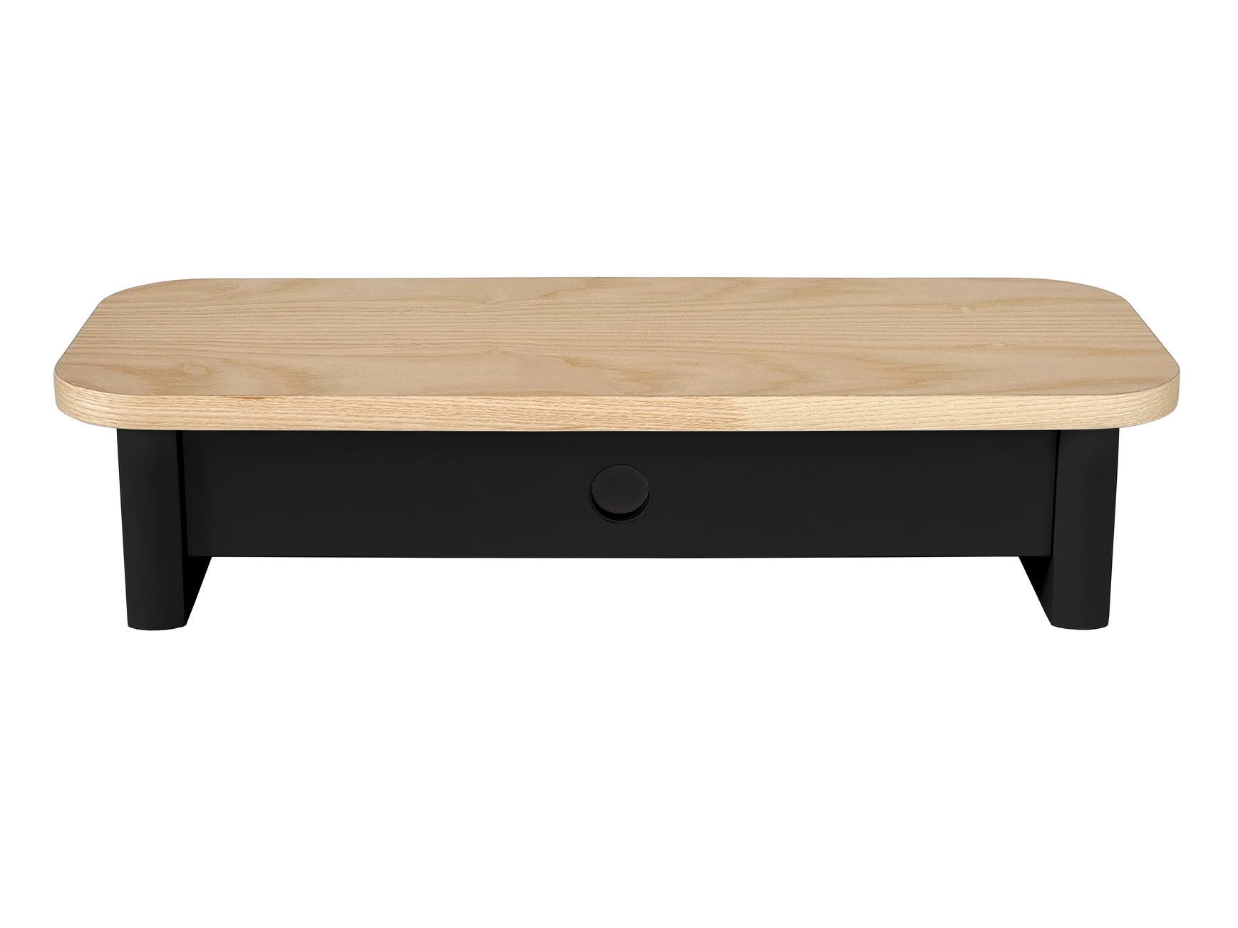 Jubi 60x24cm Monitorskærmstativ Med Skuffe Ash Black