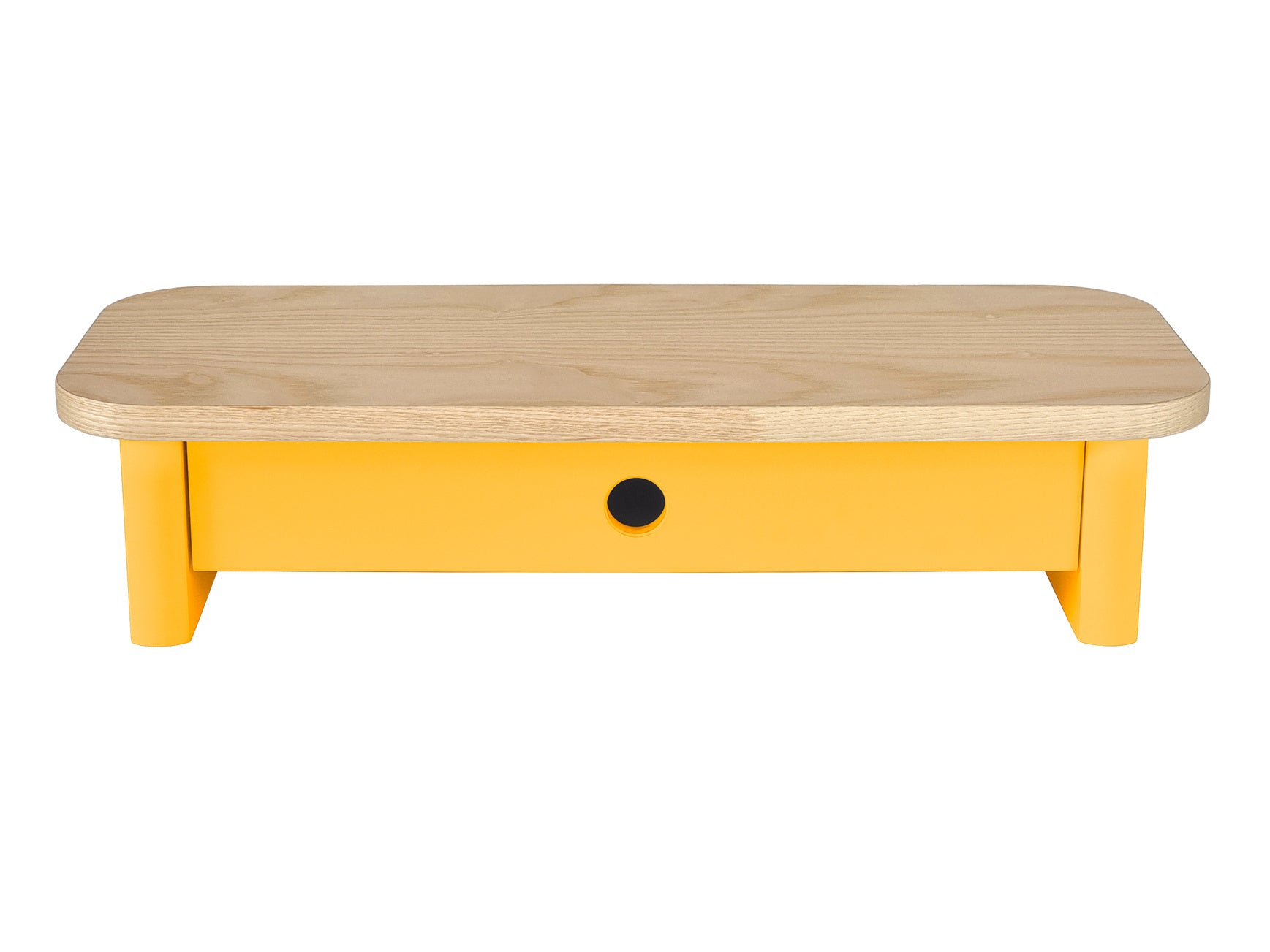 Jubi 60x24cm Monitorskærmstativ Med Skuffe Ash Broom Yellow