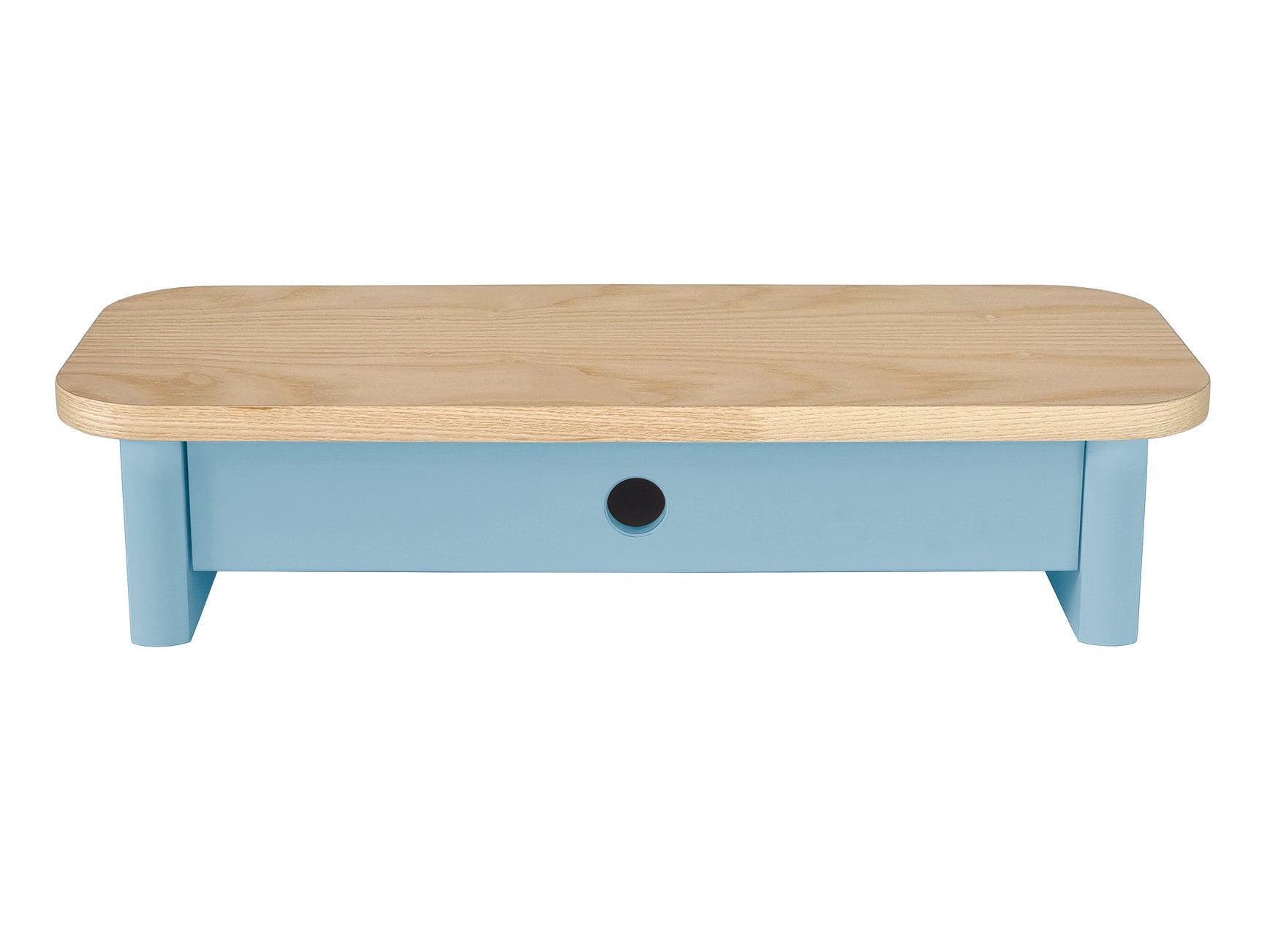 Jubi 60x24cm Monitorskærmstativ Med Skuffe Ash Gentle Blue