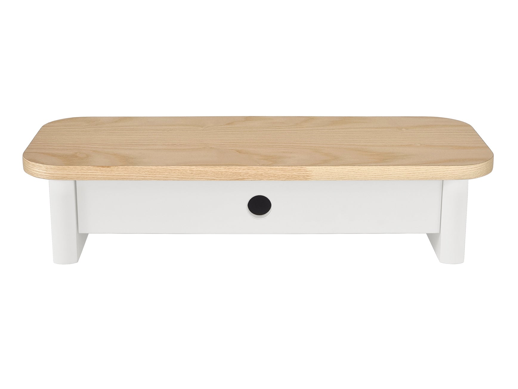 Jubi 60x24cm Monitorskærmstativ Med Skuffe Ash White
