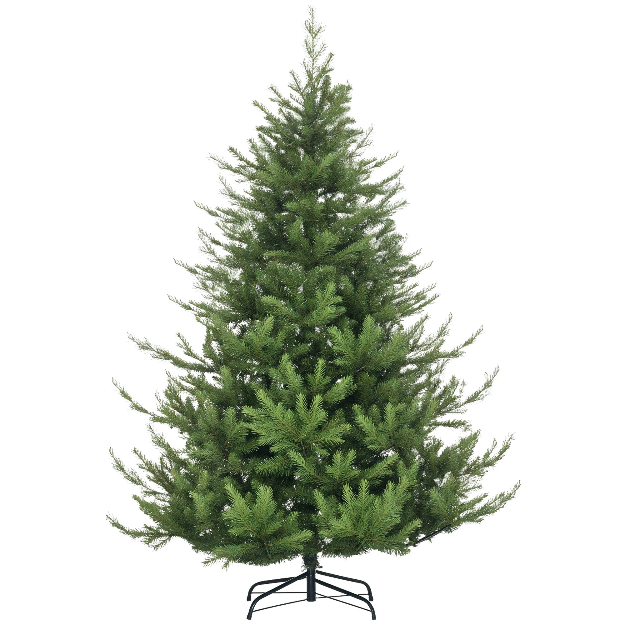 Juletræ  Kunstig Gran  Realistisk Look  Hurtig Samling  Plastik  Grøn  136   136   180 Cm