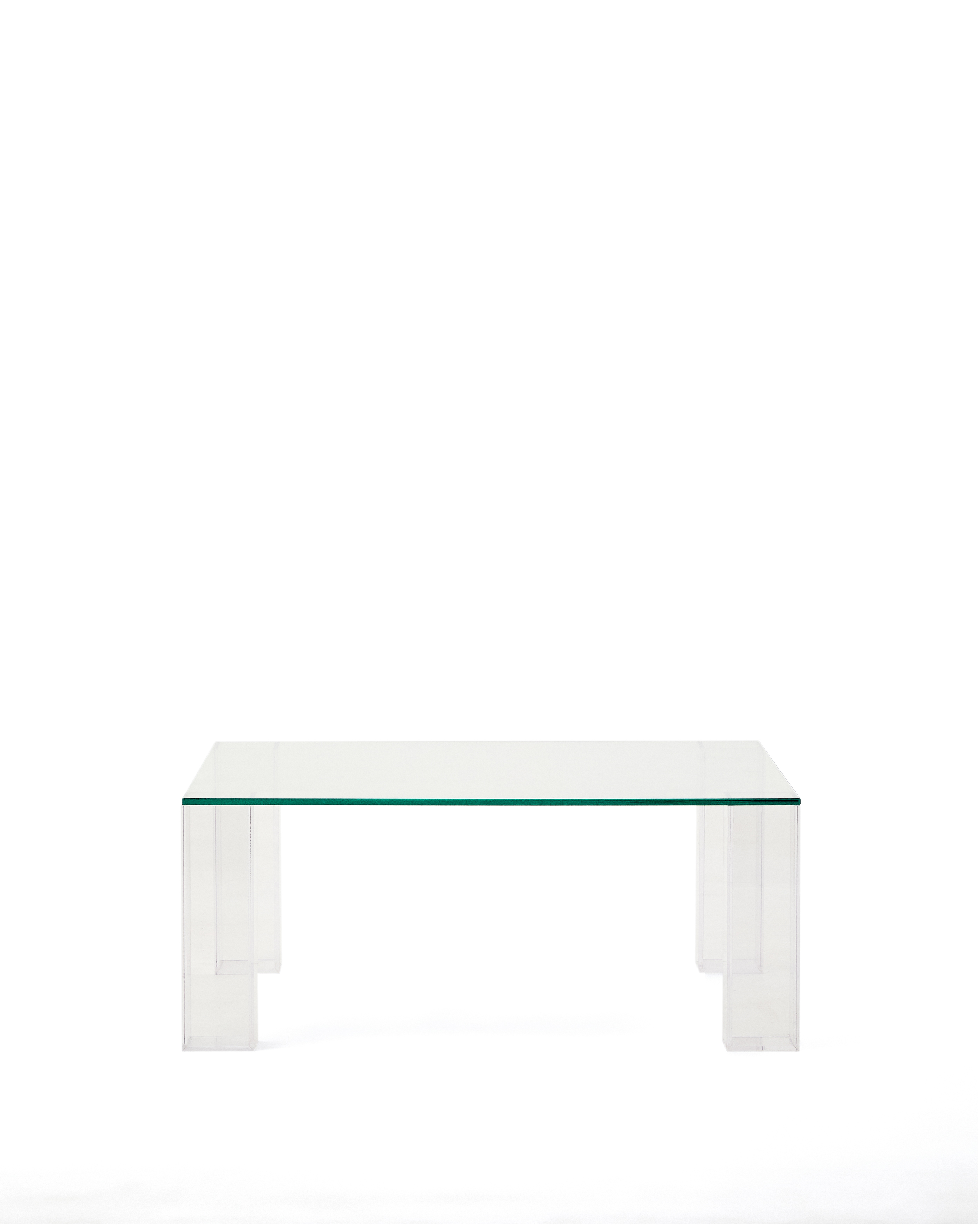 Kave Home Adularia Sidebord  Kvadratisk Klar Hærdet Glas  85x85