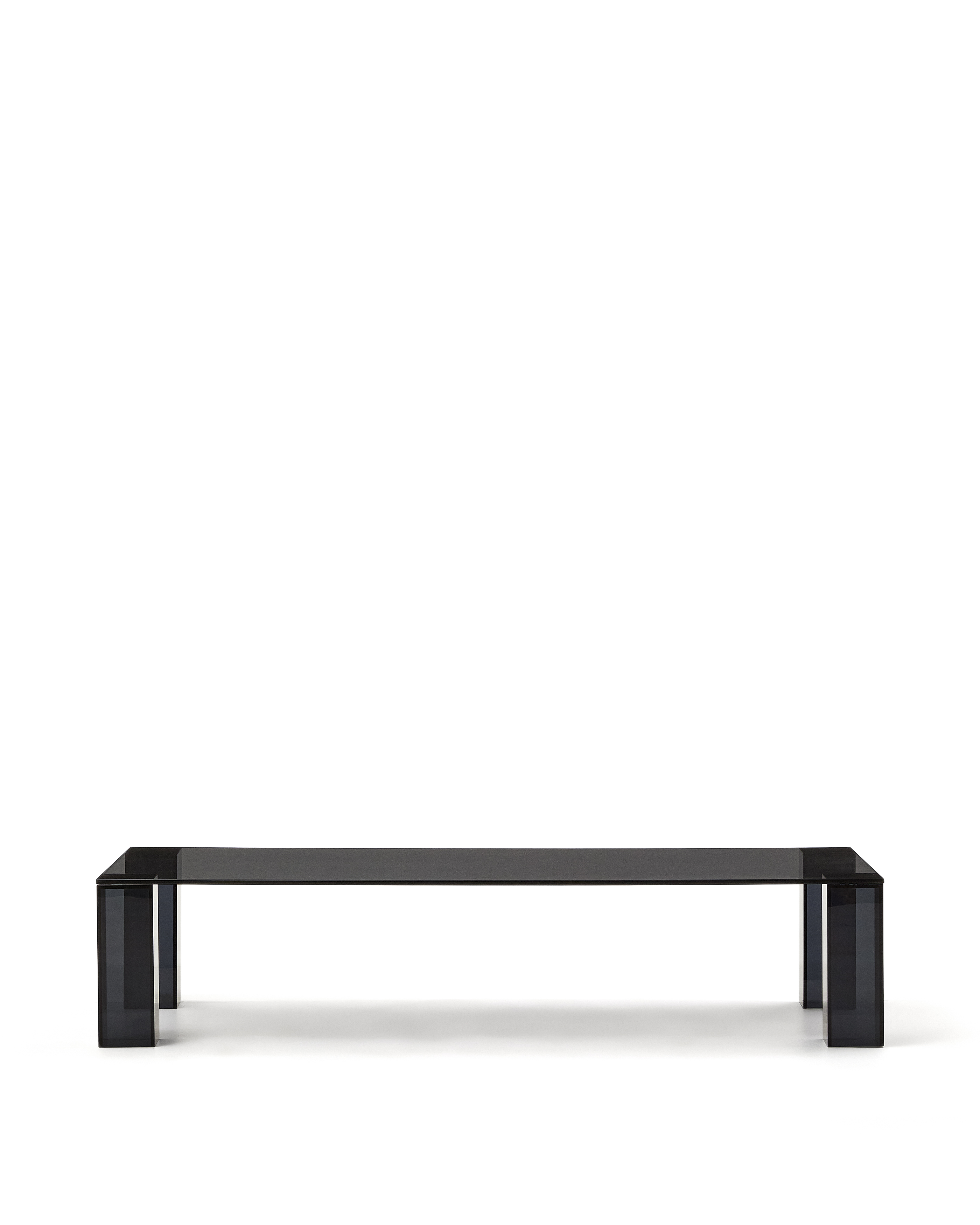 Kave Home Adularia Sofabord  Rektangulær Mørkegrå Hærdet Glas  140x60