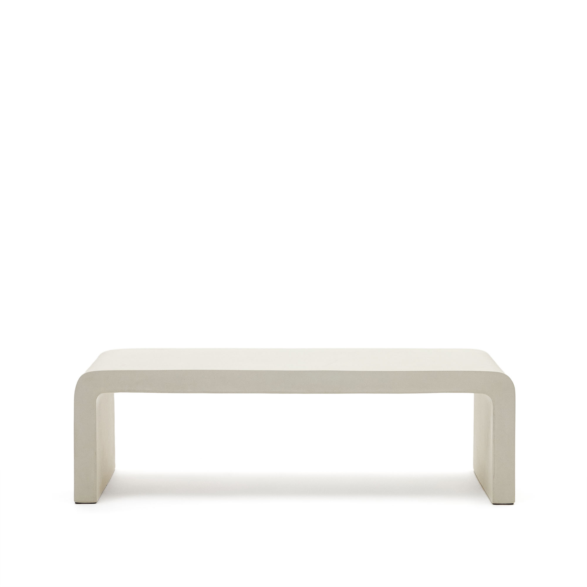 Kave Home Aiguablava Sofabord  Rektangulær Hvid Cement  135x65