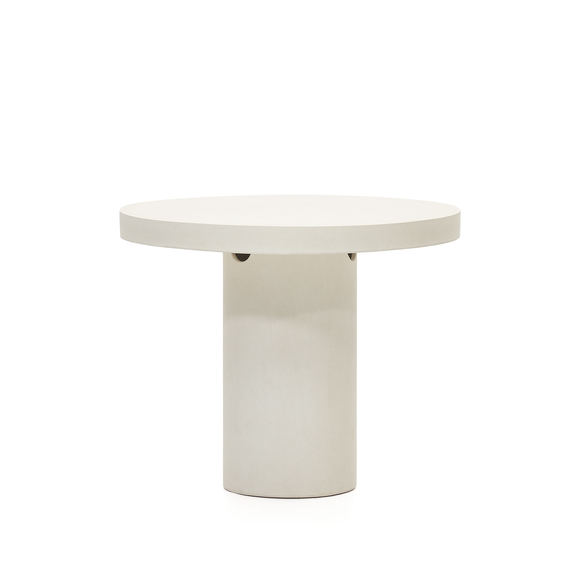 Kave Home Aiguablava Spisebord  Rund Hvid Cement  ø90